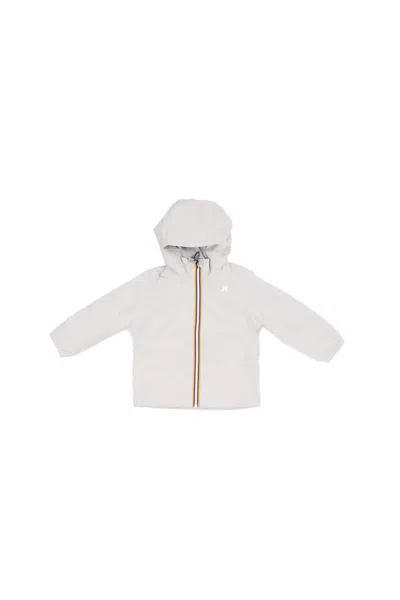 Kway Kids'  Unisex Junior Jacket K2148pw 634# P. Marguerite Stretch Poly Beige In White