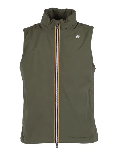 K-way Valen Stretch Nylon Jersey    Gilet In Green