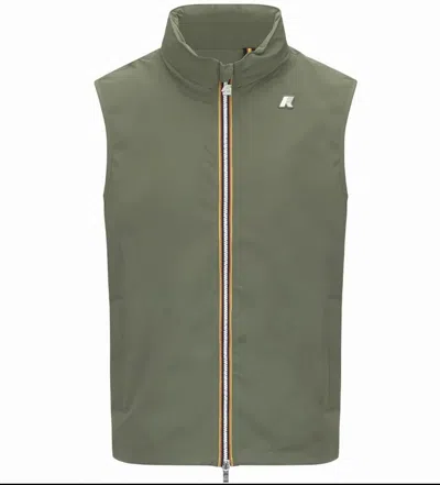 K-way Valen Waterproof Stretch Nylon Jersey Jacket In Green