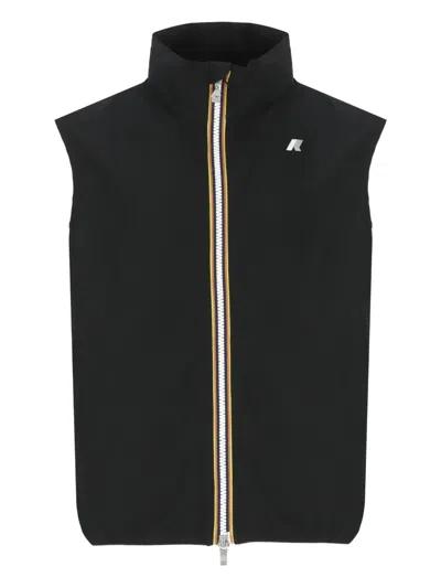 K-way Valen Zip-front Sleeveless Gilet In Black