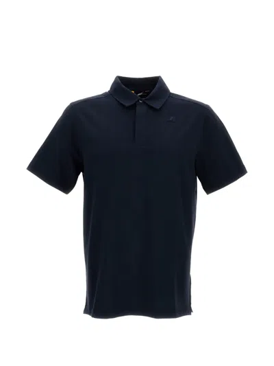 K-way Viggo Logo-patch Polo Shirt In Blue