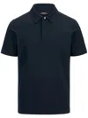 K-way Dark Blue Solid Shirt Collar Polo In Blue