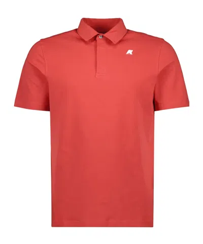 K-way Vincelle Light Stretch Jersey Polo Shirt In Red