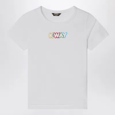 K-way White Emel T-shirt With Logo