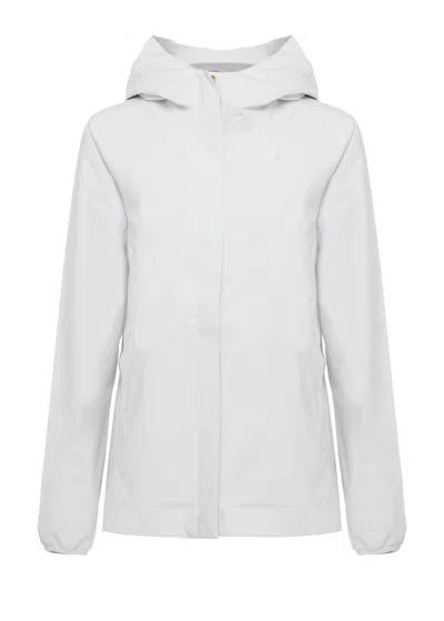 K-way White Marguerite Stretch Dot Jacket