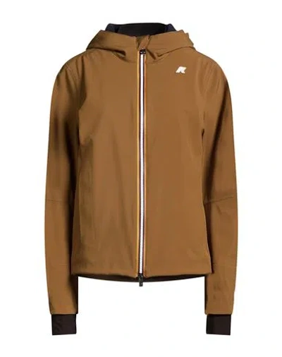 K-way Woman Jacket Khaki Size S Polyester, Polyurethane In Neutral