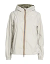 K-way Woman Jacket Light Grey Size Xl Recycled Nylon In Gray