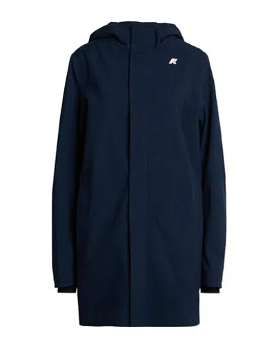 K-way Woman Overcoat & Trench Coat Navy Size S Polyester, Polyurethane In Blue