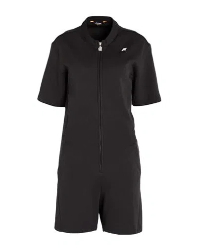 K-way Woman Playsuit Black Size S Cotton, Polyester, Elastane
