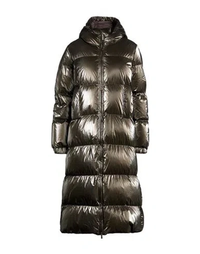 K-way Woman Puffer Gunmetal Size S Polyamide In Brown