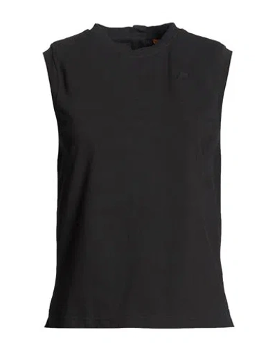 K-way Woman T-shirt Black Size L Cotton, Elastane