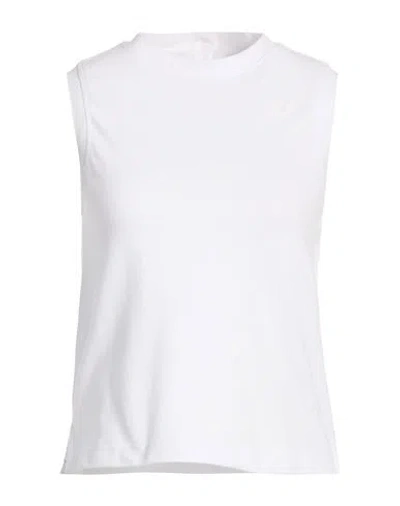 K-way Woman T-shirt White Size L Cotton, Elastane
