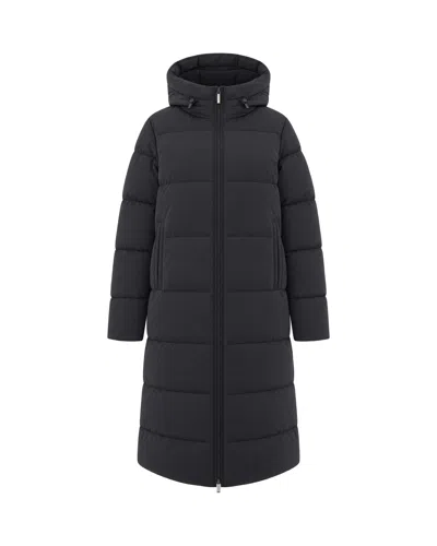 K-way Quilted Hooded Coat In Gray
