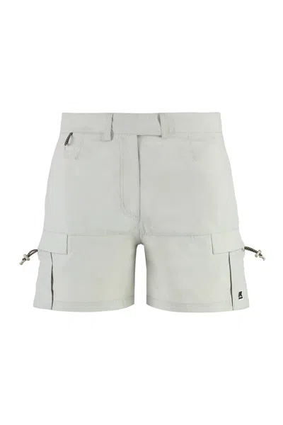 K-way Women's Mini Nylon Shorts With Multiple Pockets In Beige