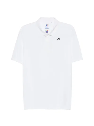 K-way X Italian Golf Federation Swing Logo-patch Polo Shirt In White