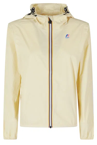 K-way Yellow Le Vrai 4 0 Claudette Windproof Hooded Polyamide Jacket