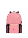 K-way Zip Pocket Backpack In Pink