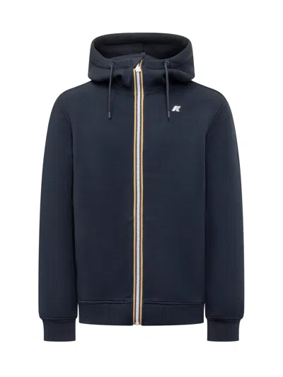 K-way Zip-front Sweatshirt With Hood In Blue