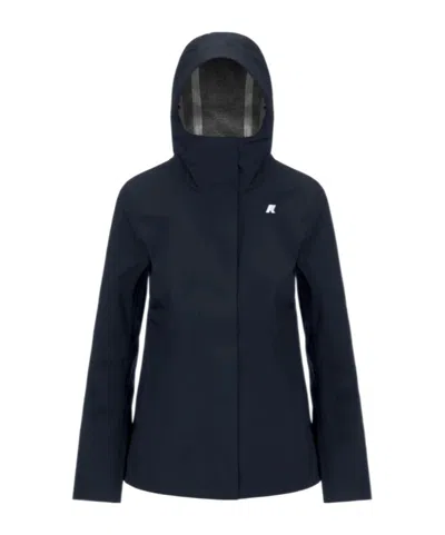 K-way Zip-up Hooded Jacket In Blue
