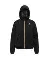 K-way Hooded Jacket Elasticated Cuffs Packable Design In Black