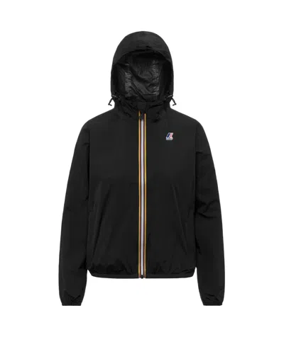 K-way Zip-up Hooded Jacket In Black