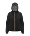 K-way Hooded Jacket Elasticated Cuffs Packable Design In Black
