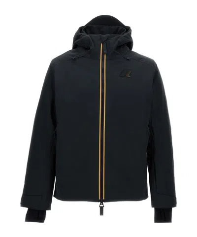 K-way Zip-up Hooded Jacket In Black