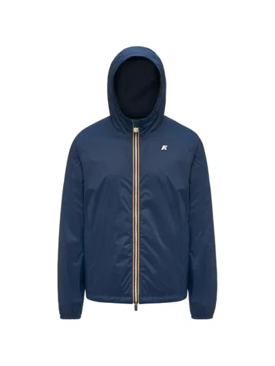 K-way Zip-up Hooded Jacket In Blue