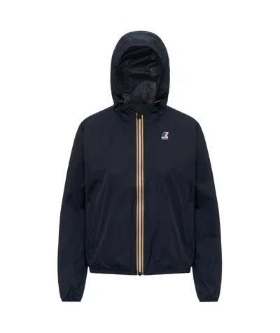K-way Zip-up Hooded Jacket In Blue