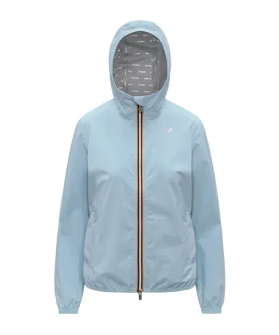 K-way Zip-up Hooded Jacket In Blue