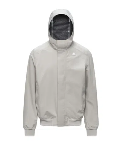 K-way Zip-up Hooded Jacket In Gray