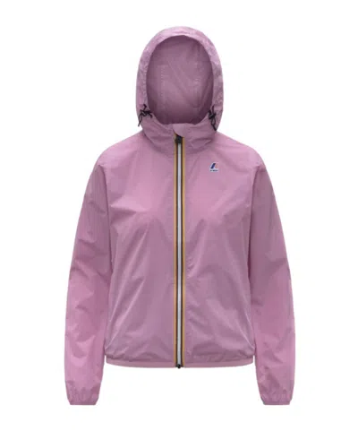 K-way Zip-up Hooded Jacket In Pink