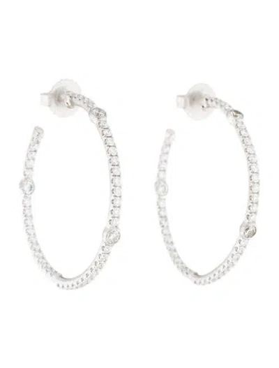 Pre-owned Kwiat 18k 1.47ctw Diamond Inside-out Hoop Earrings In Multi