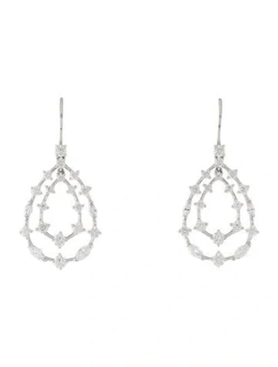 Pre-owned Kwiat 18k Diamond Drop Earrings In Multi