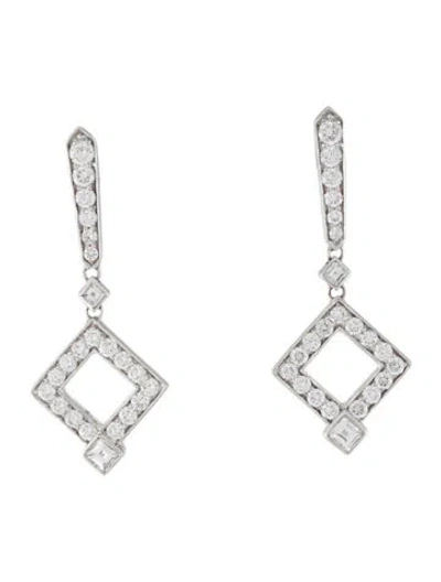 Pre-owned Kwiat 18k Diamond Drop Earrings In Multicolor