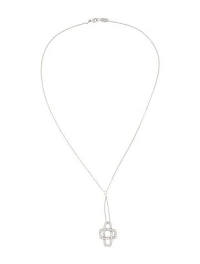 Pre-owned Kwiat 18k Diamond Solaris Pendant Necklace, 15" In Multicolor