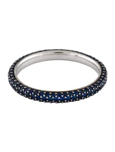 Pre-owned Kwiat 18k Sapphire Moonlight Three-row Ring In Multicolor