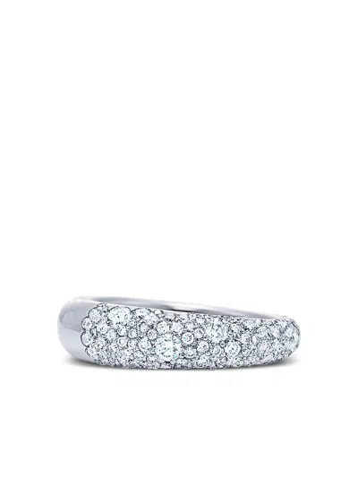 Kwiat 18k White Gold Diamond Cobblestone Band Ring In Silver