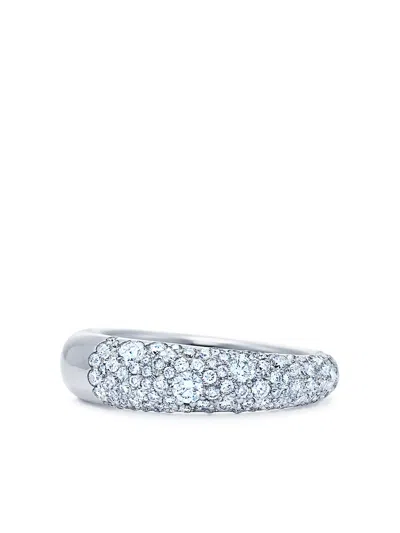 Kwiat 18kt White Gold Cobblestone Pavé Diamond Band Ring In Silber