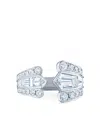 Kwiat 18kt White Gold Diamond Cascade Open Ring In Silber
