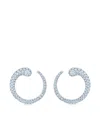 Kwiat 18kt White Gold Diamond Eclipse Earrings In Silber
