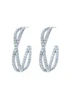 Kwiat 18kt White Gold Diamond Fidelity Petite Hoop Earrings In Silber