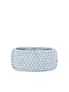Kwiat 18kt White Gold Diamond Moonlight Eight-row Ring In Silber