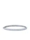 Kwiat 18kt White Gold Diamond Moonlight Three-row Medium Bangle In Silber