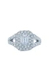 Kwiat 18kt White Gold Diamond Rox Square Ring In Silber