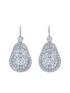 Kwiat 18kt White Gold Diamond Splendor Concentric Drop Earrings In Silber
