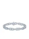 Kwiat 18kt White Gold Diamond Splendor Rectangular Link Bracelet In Silber