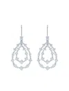Kwiat Women's Starry Night 18k White Gold & Diamond Double-teardrop Earrings In Silber