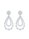 Kwiat 18kt White Gold Diamond Starry Night Double Teardrop Earrings In Weiss