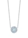 Kwiat 18kt White Gold Diamond Sunburst Pendant In Silber